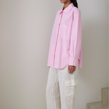 Oversized Shirt Cotton - Pink