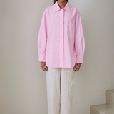 Oversized Shirt Cotton - Pink