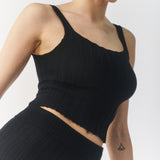 Top Plissé Merino - Black