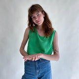 Vintage Silk Top Green No. 6