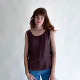 Vintage Silk Top Brown No. 7