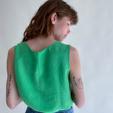 Vintage Silk Top Green No. 6