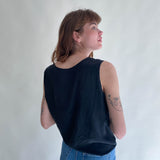 Vintage Silk Top Black No. 9