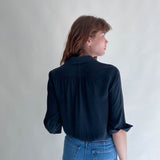 Vintage Silk Shirt Black No. 5