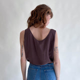 Vintage Silk Top Brown No. 7